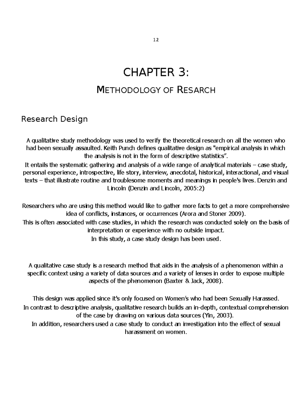 how to do research design chapter 3