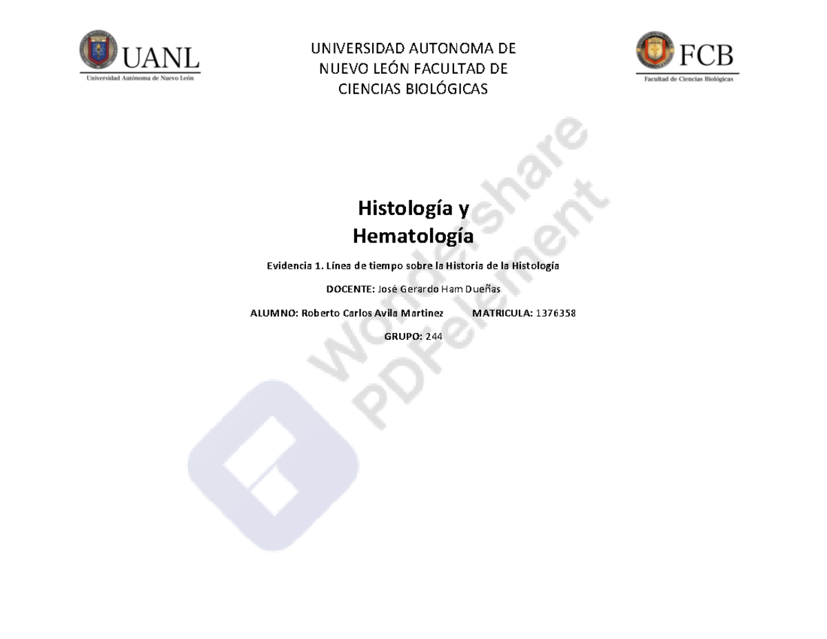 Evidencia 1 - UNIVERSIDAD AUTONOMA DE NUEVO LEÓN FACULTAD DE CIENCIAS ...