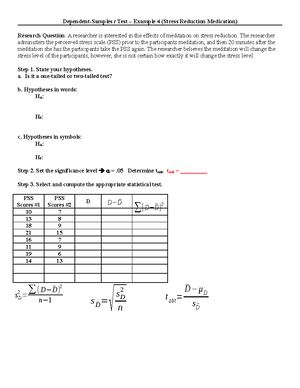 One-Sample+t+Test+-+Ex - t Test Example 2 (Memory Booster) A nutrition ...