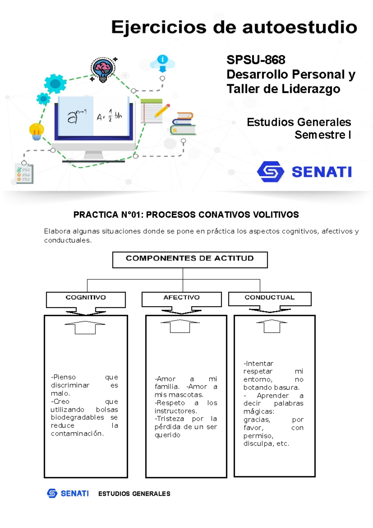 SPSU-868 Ejercicio U008 - PRACTICA N°01: PROCESOS CONATIVOS VOLITIVOS ...