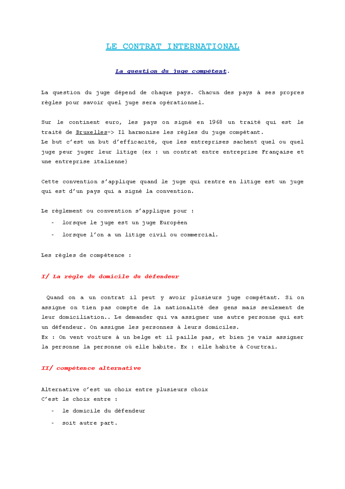 53232 d6cef41d - cours de droit francais - LE CONTRAT INTERNATIONAL La ...