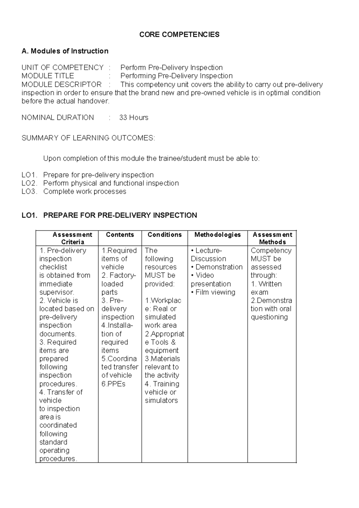 ATS NC I CORE ( Final) - FOR AUTOMOTIVE STUDENTS ONLY - CORE ...