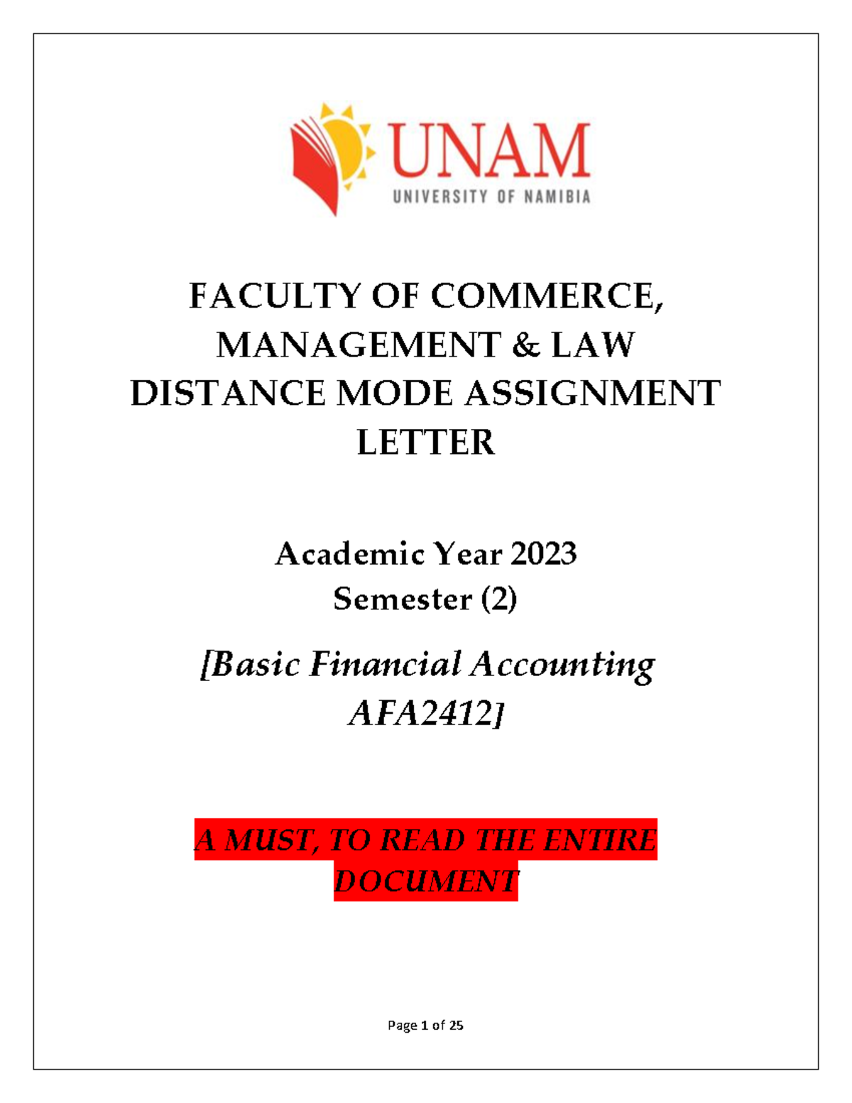 financial and management accounting assignment