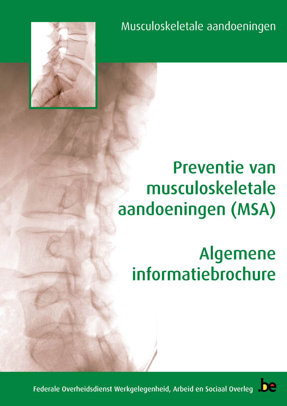 Msa-algemenebrochure - Preventie Van Musculoskeletale Aandoeningen (MSA ...