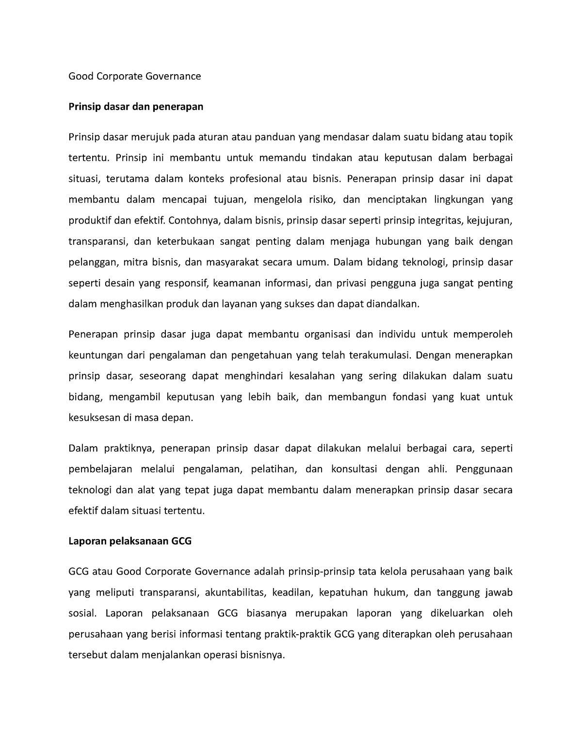 13. Good Corporate Governance - Good Corporate Governance Prinsip Dasar ...