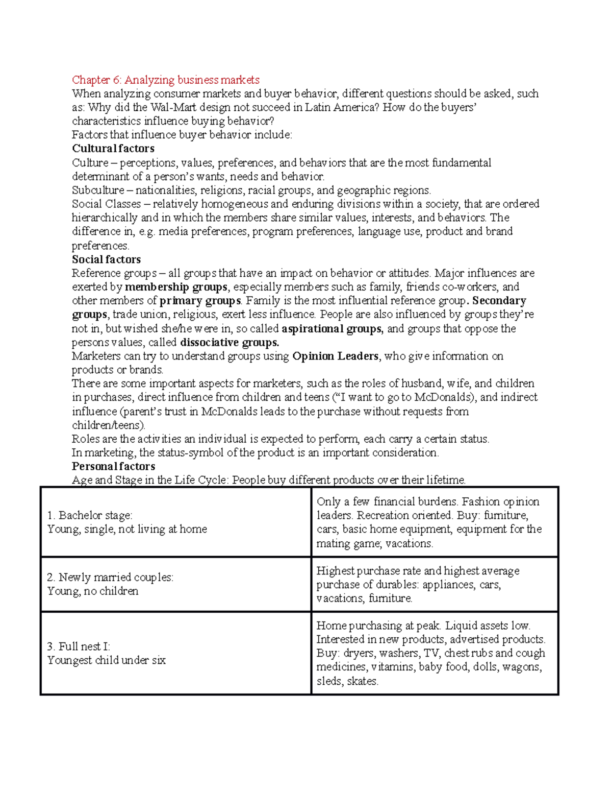Chap6 Analyzing business markets - Chapter 6: Analyzing business ...