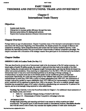 Chapter 3 - Chapter 3 Chapter 3 The Political and Legal Environments ...