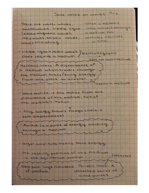 Physics 101 Summary Lecture Notes - PHYS 110 - Studocu