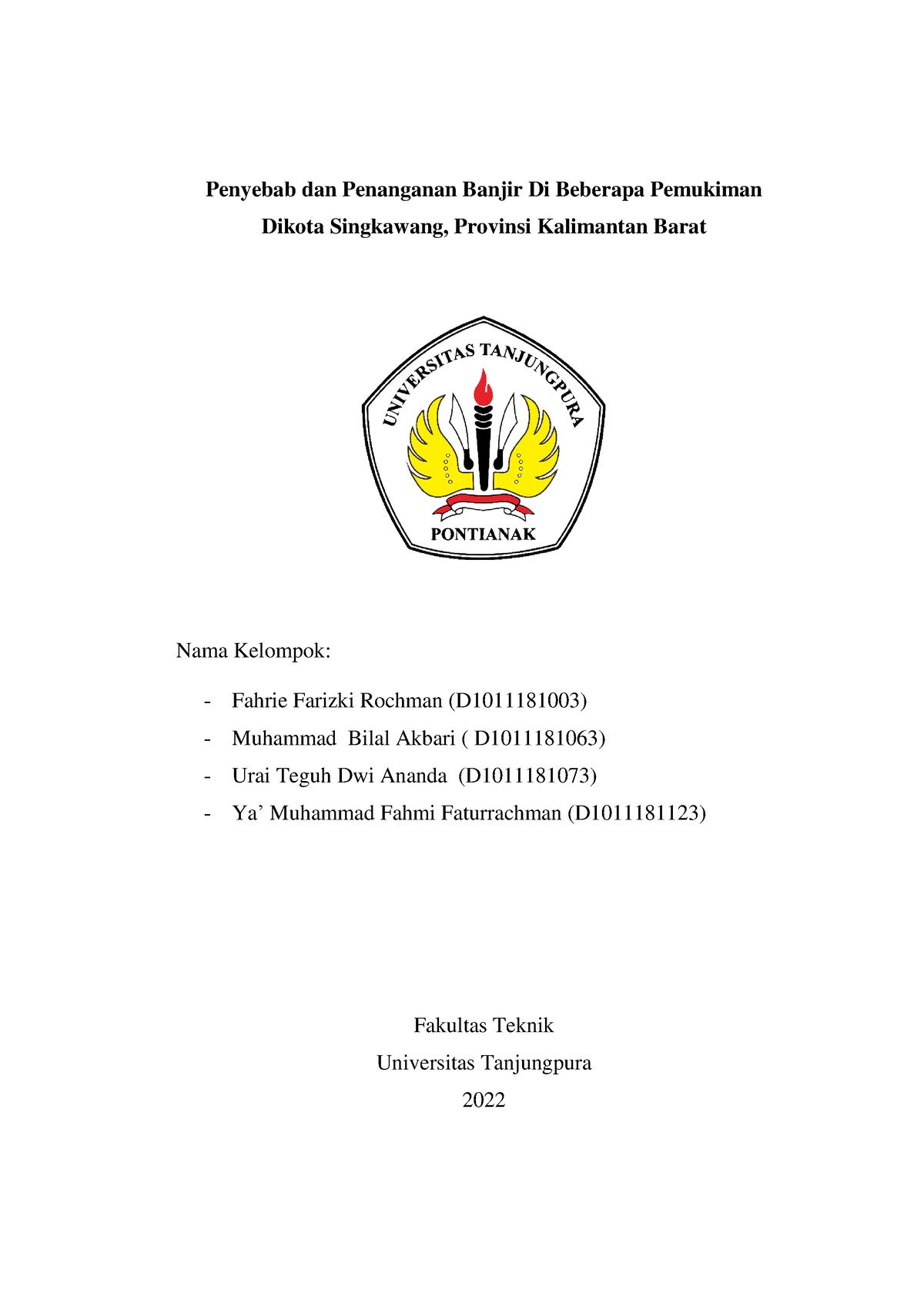 Tugas 1 ( Makalah) Kelompok 1-1 - Penyebab Dan Penanganan Banjir Di ...