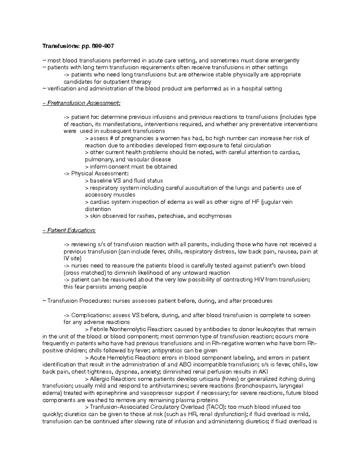 2900 Lab 5 pdf Fall 2022 Transfusions pp. 899 most blood