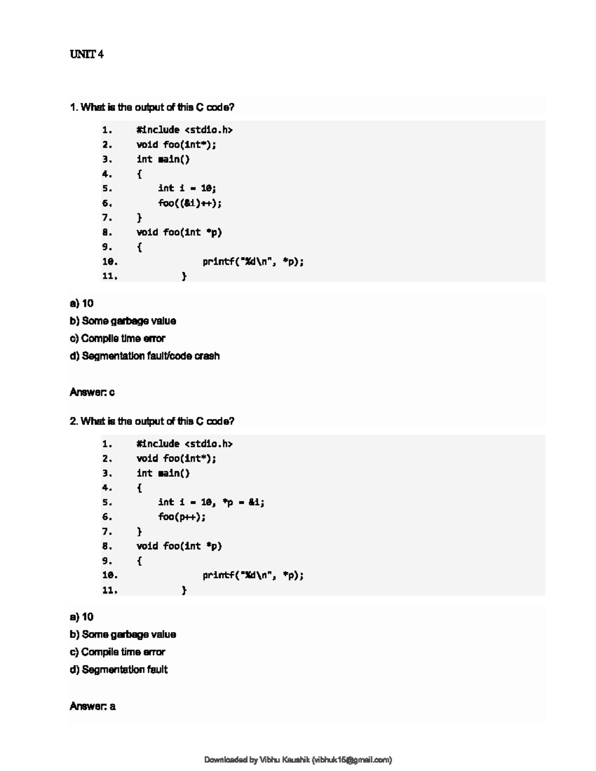 UNIT 4 n 4 MCQ - QUESTION BANK QUESTION BANK QUESTION BANK QUESTION ...