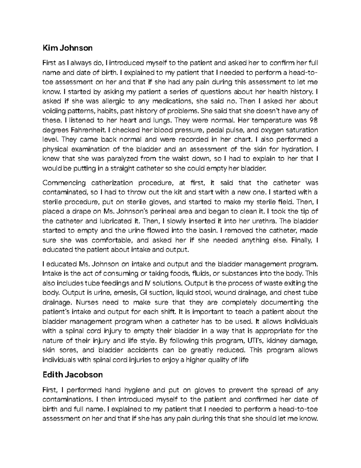 Clinical journals - English notes that need peer review - Kim Johnson ...