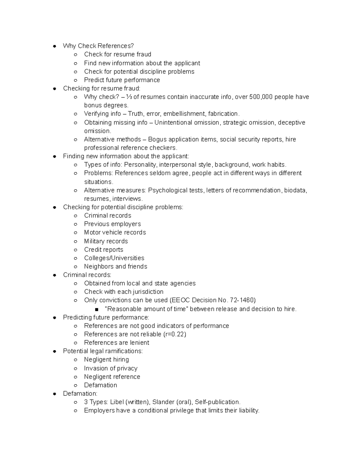 Chapter 5 - Employee Selection References & Testing - Why Check ...