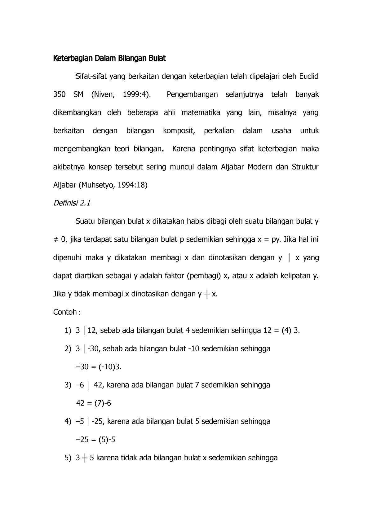 Keterbagian Dalam Bilangan Bulat Keterbagian Dalam Bilangan Bulat Sifat Sifat Yang Berkaitan 6644