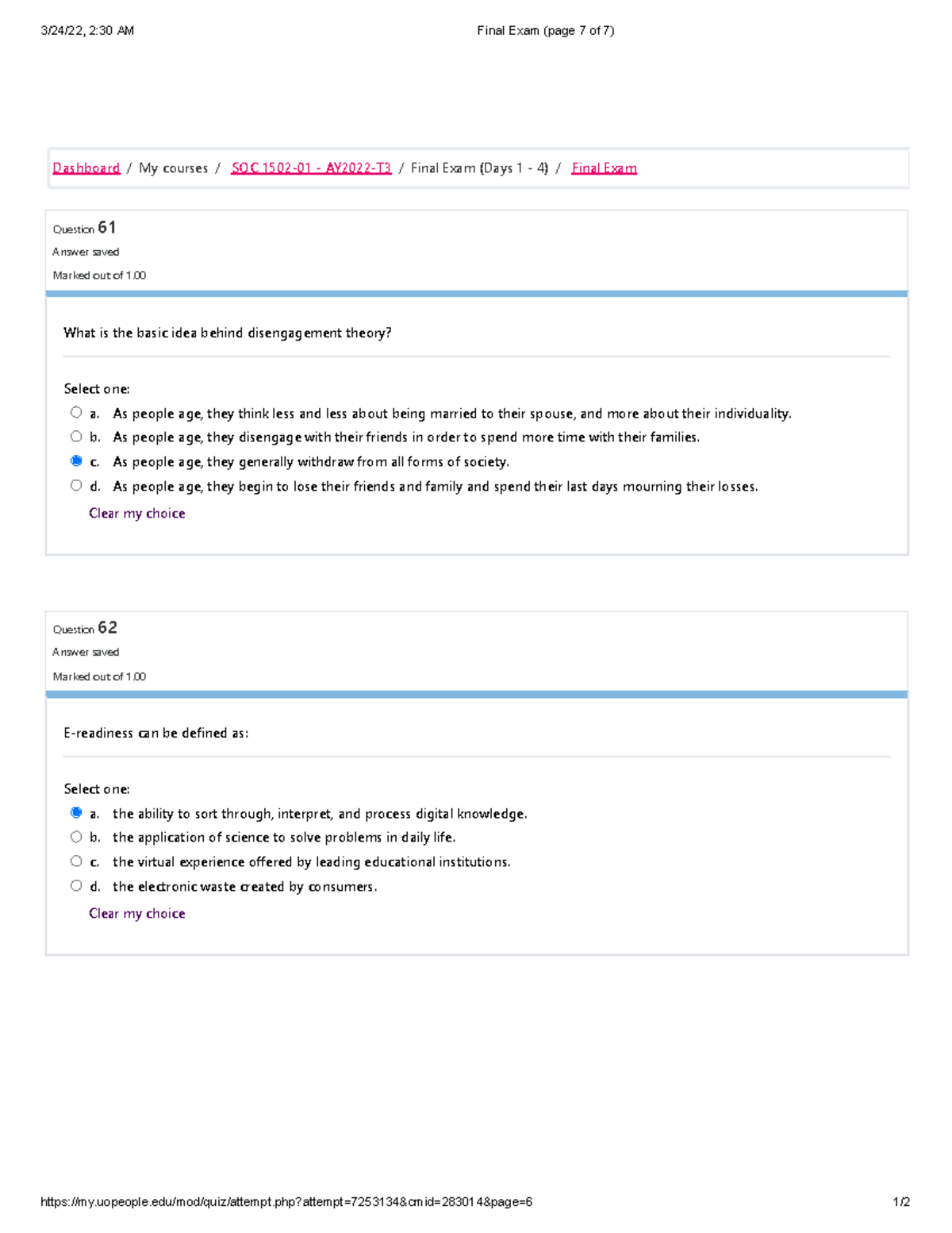 Final Exam (page 7 Of 7) - SOC 1502 - UoPeople - Studocu
