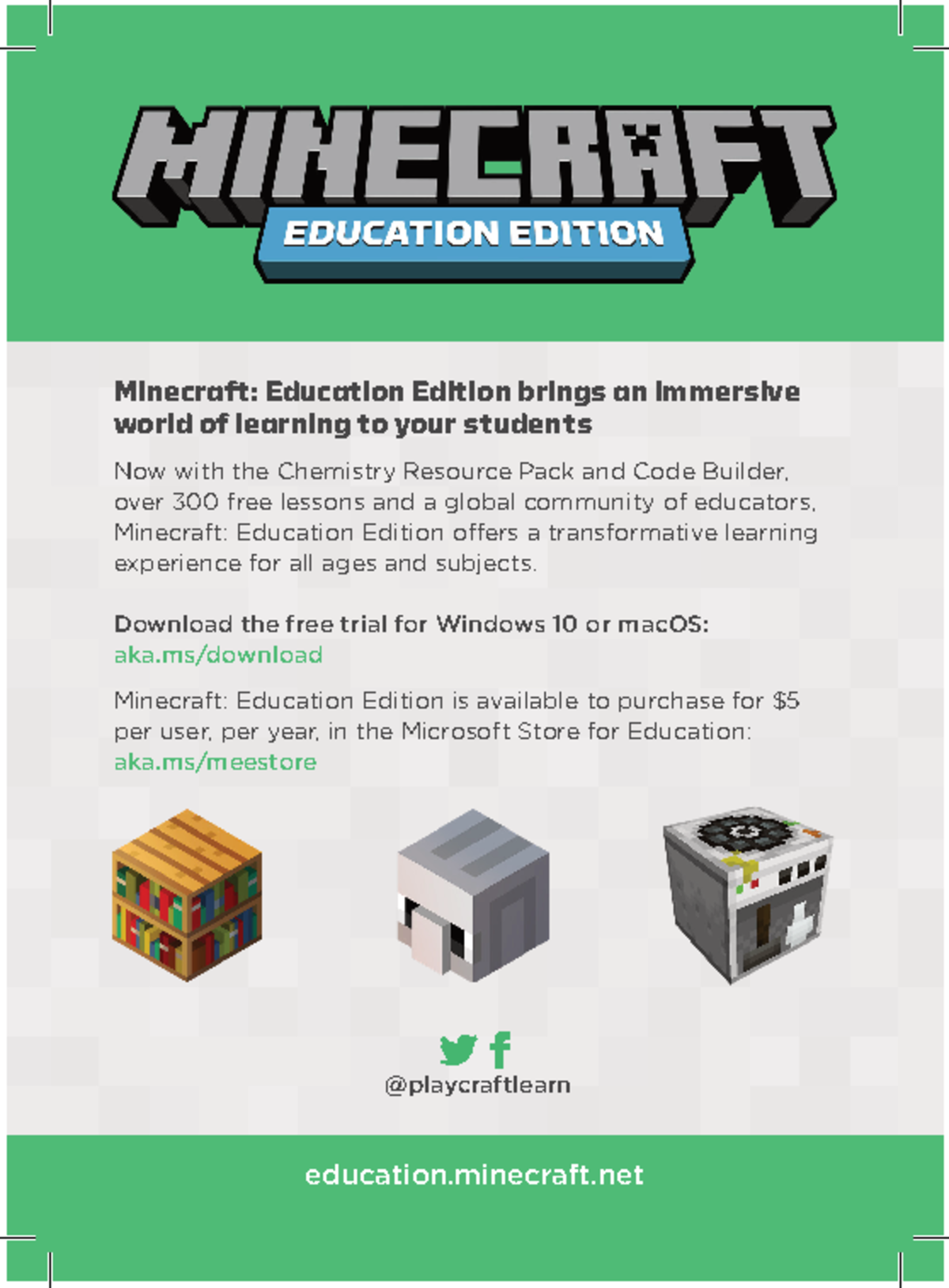 Teacher-Lesson-Cards-for Minecraf for eduction edition - Download the ...