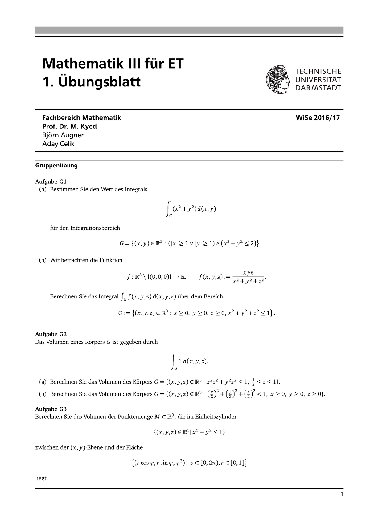 Uebung 01 Ubung 1 Mathe 3 Studocu