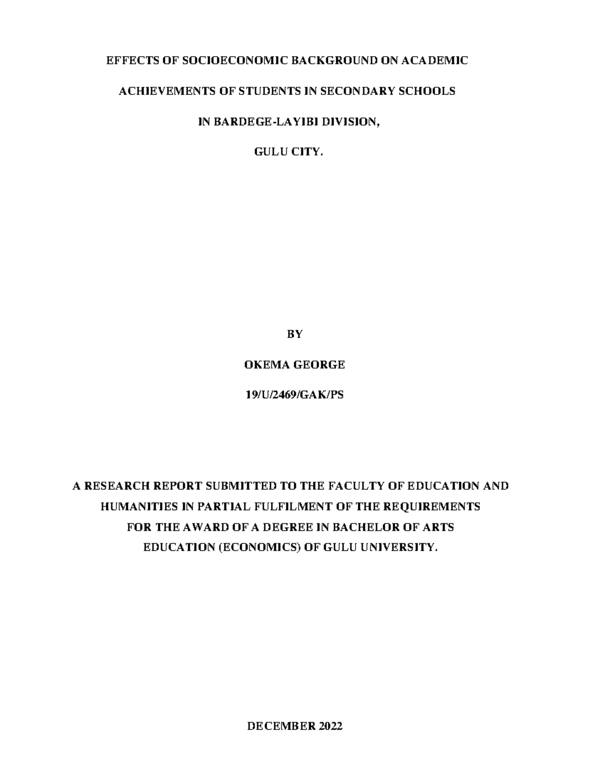 THE Effects OF School Feeding Programme ON THE Adolescent Students IN ...