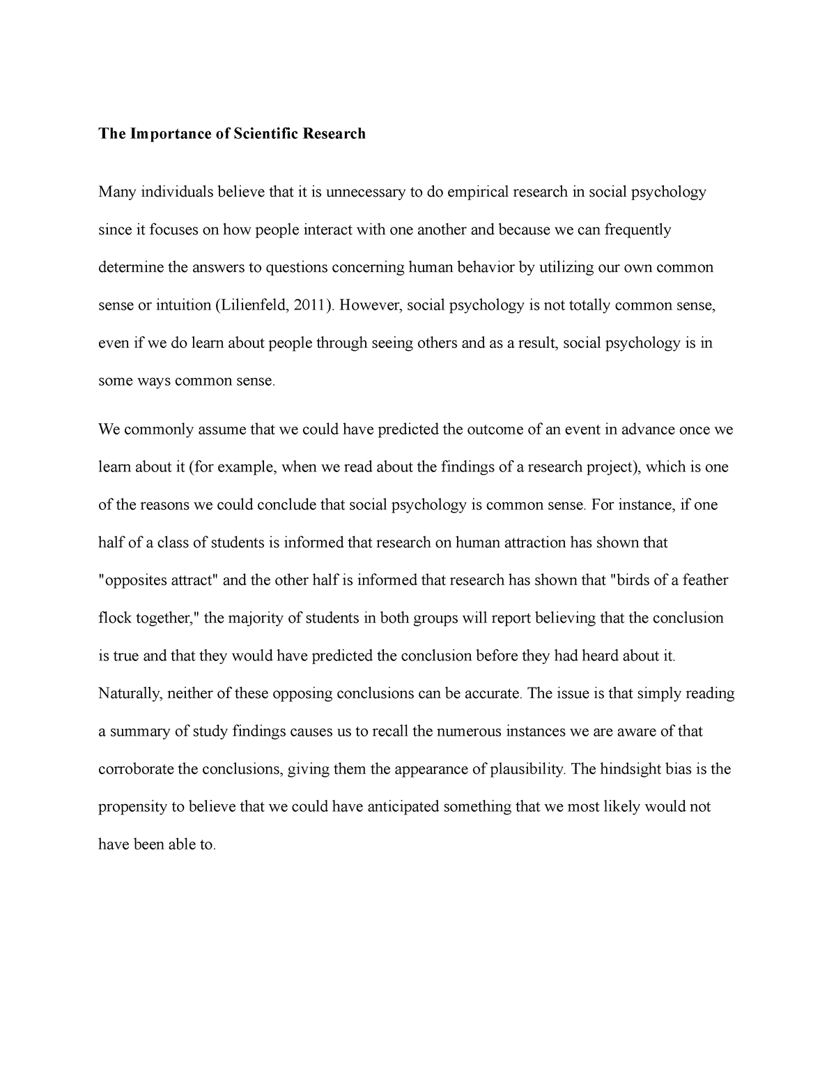 importance of research in psychology essay