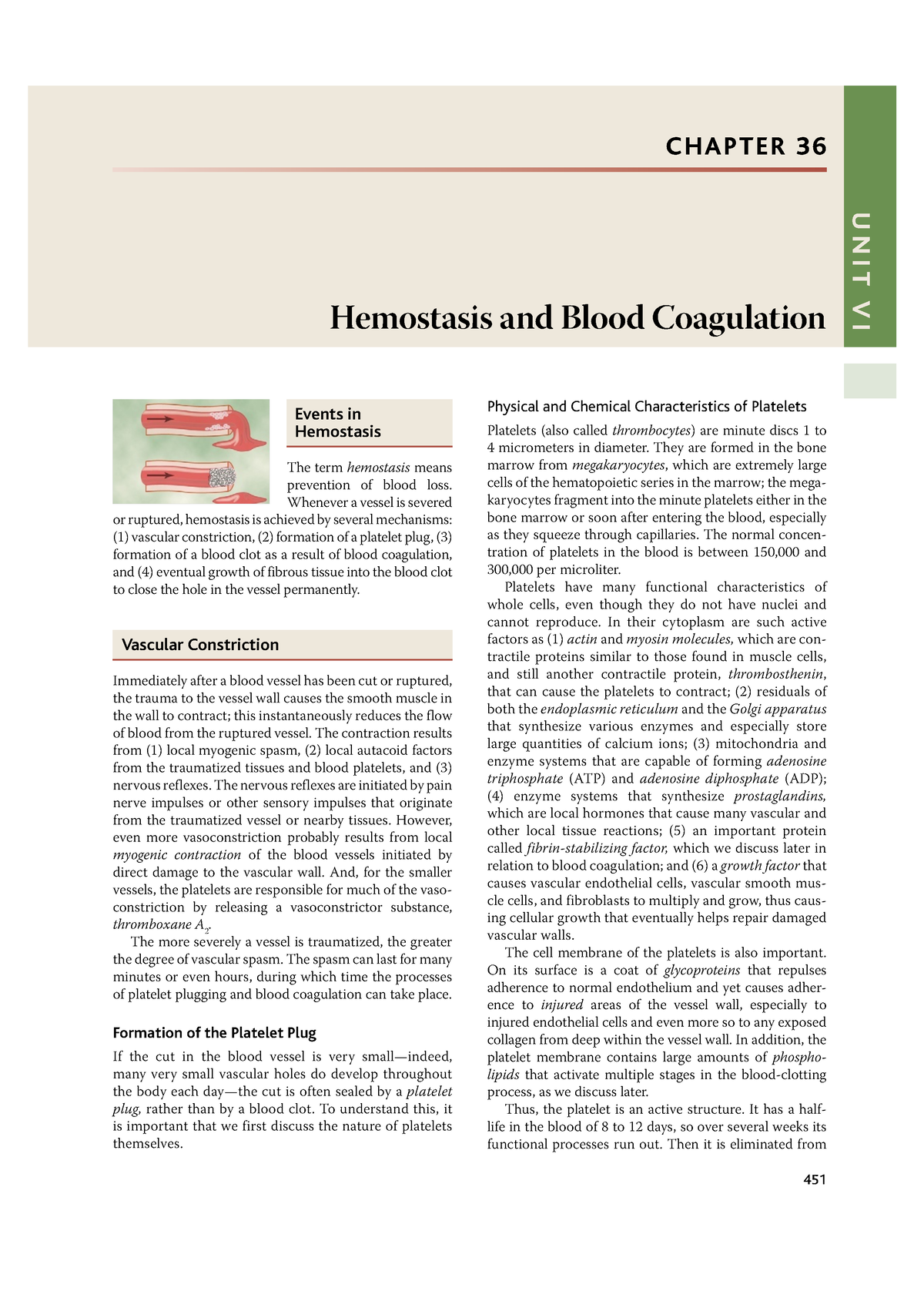 Ref For Practice Of Hemostasis And Blood Coagulation - U N I T V I ...