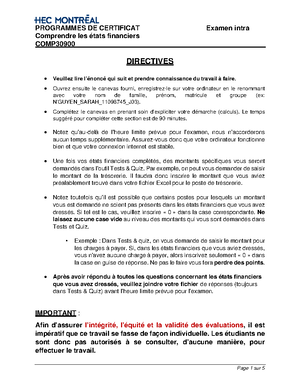 Comprendre-les-etats - Analyse Des états Financiers Partie 1 Voici Une ...