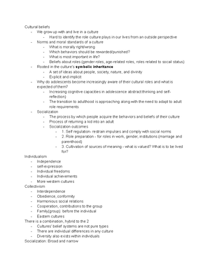 Chapter 5 Writing Assignment - Zoe Green PSYC3390- Professor Fabian ...