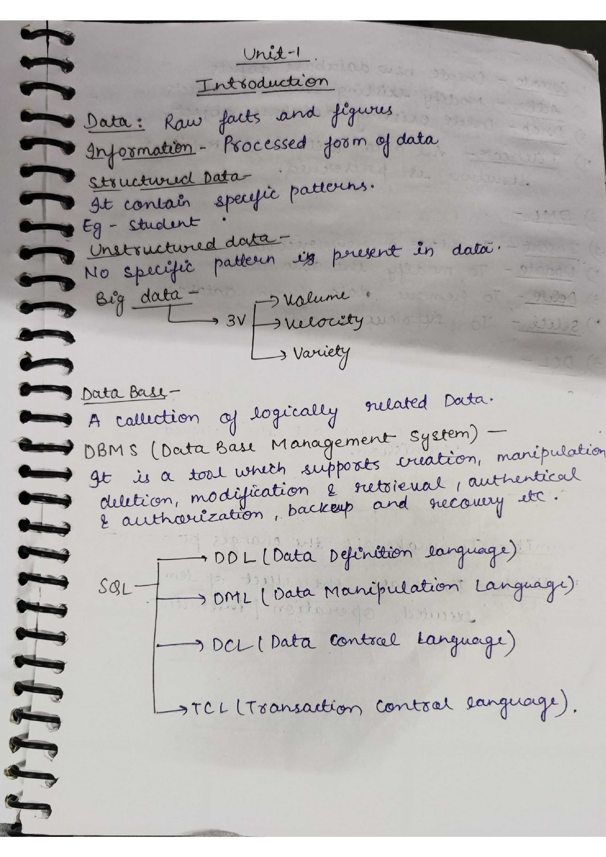 DBMS ...Maria Ke Notes - UNit 1 Complelte - B.Tech CSE 3rd Year (unit ...