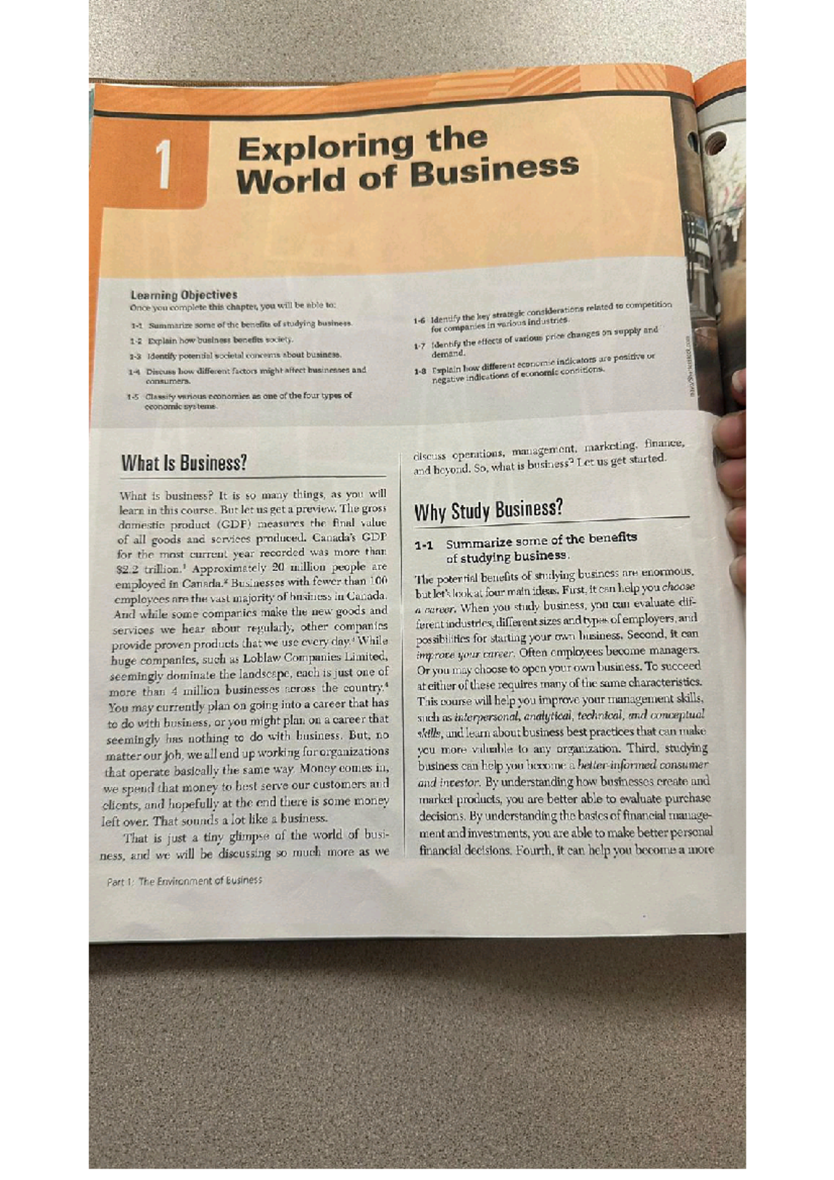 Chapter 1 bus 100 - 1 Exploring the World of Business Learning ...
