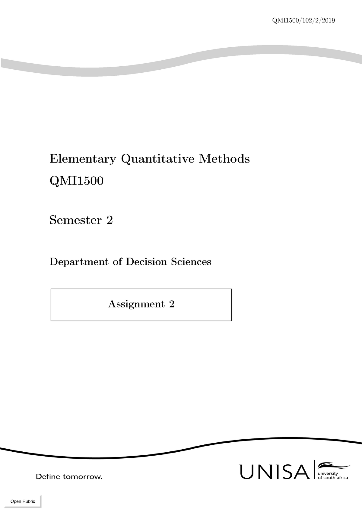 cmi 501 assignment example