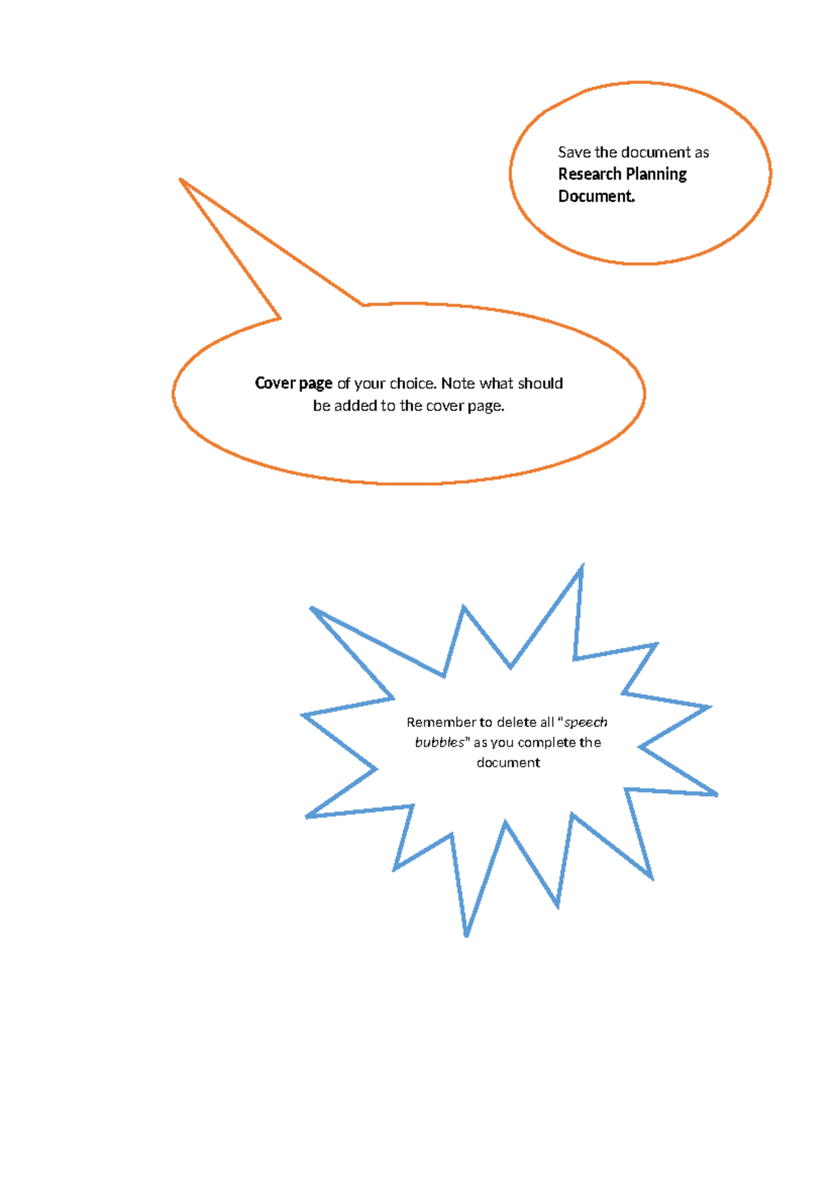 Research Planning Document - Cover page of your choice. Note what ...