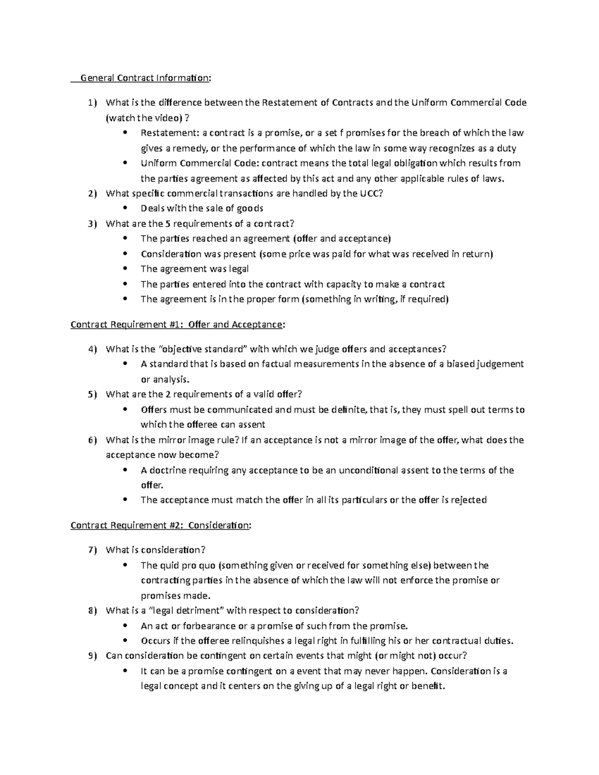 Contract Law Walk Thru - Business law help - General Contract ...