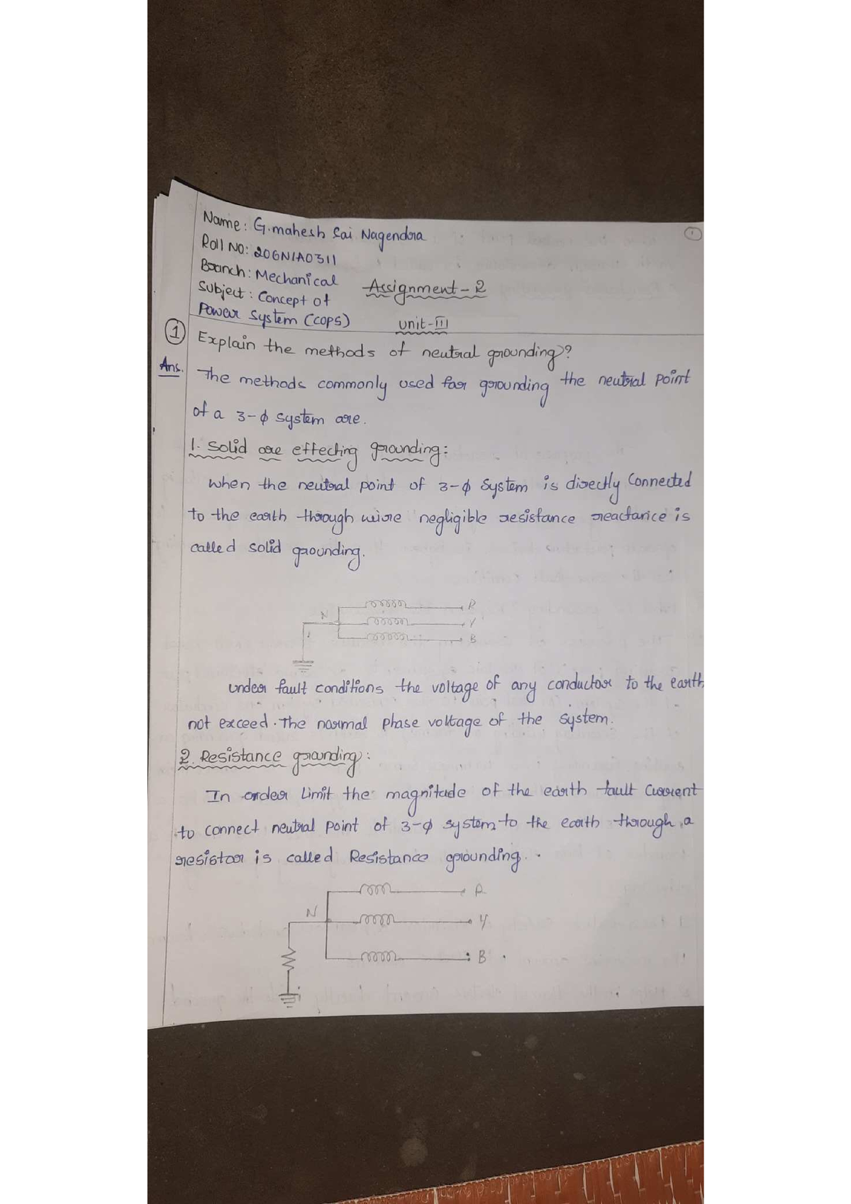 Concepts of Power Systems 2 Assignment - Mechanical - Studocu