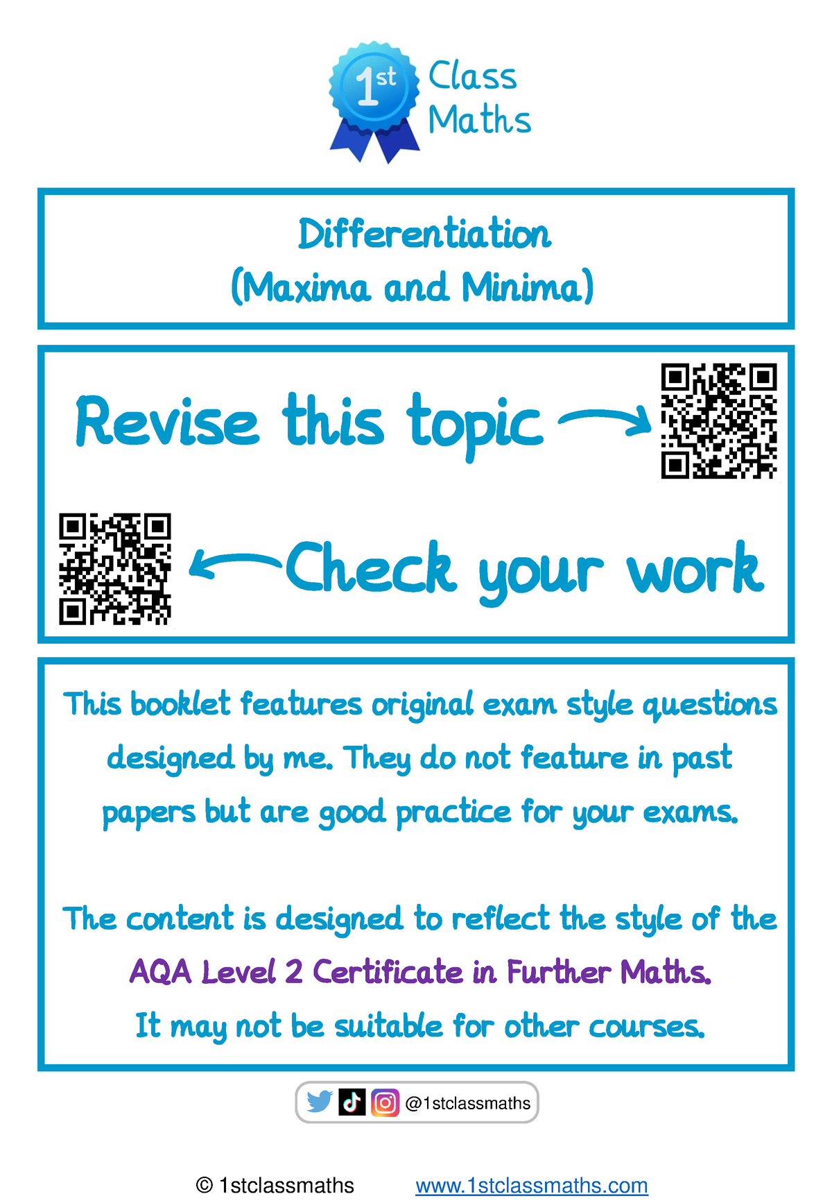 Differentiation (Maxima And Minima) Exam Questions - Differentiation ...