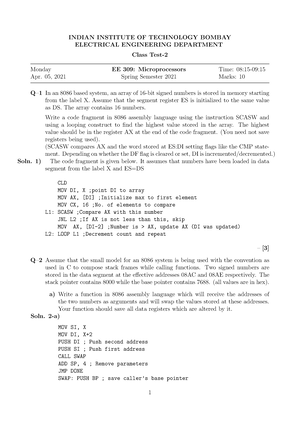 EE309 Endsem Part 2 Paper & Solution - INDIAN INSTITUTE OF TECHNOLOGY ...