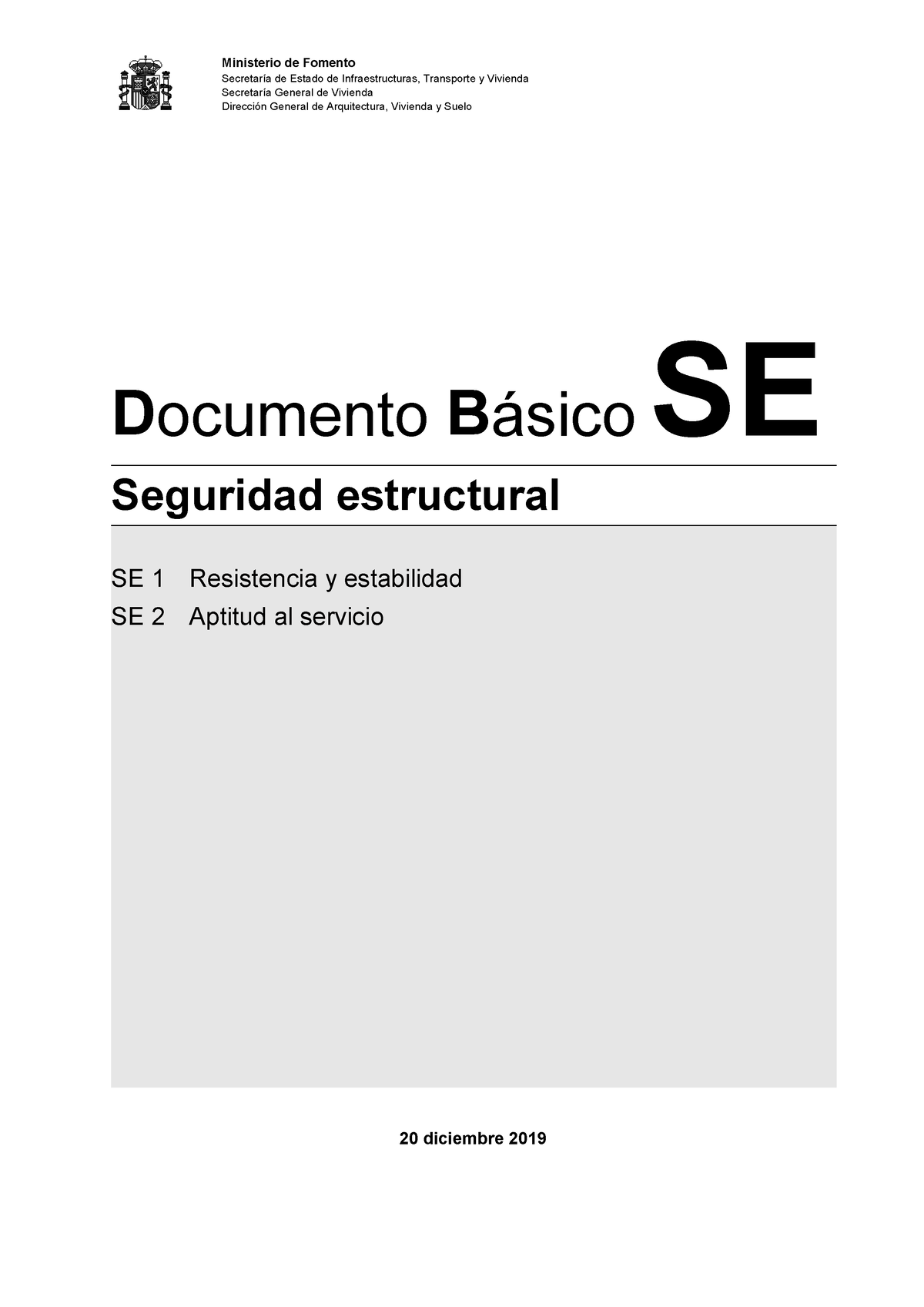 DBSE - Documento Básico De Seguridad Estructural - Ministerio De ...