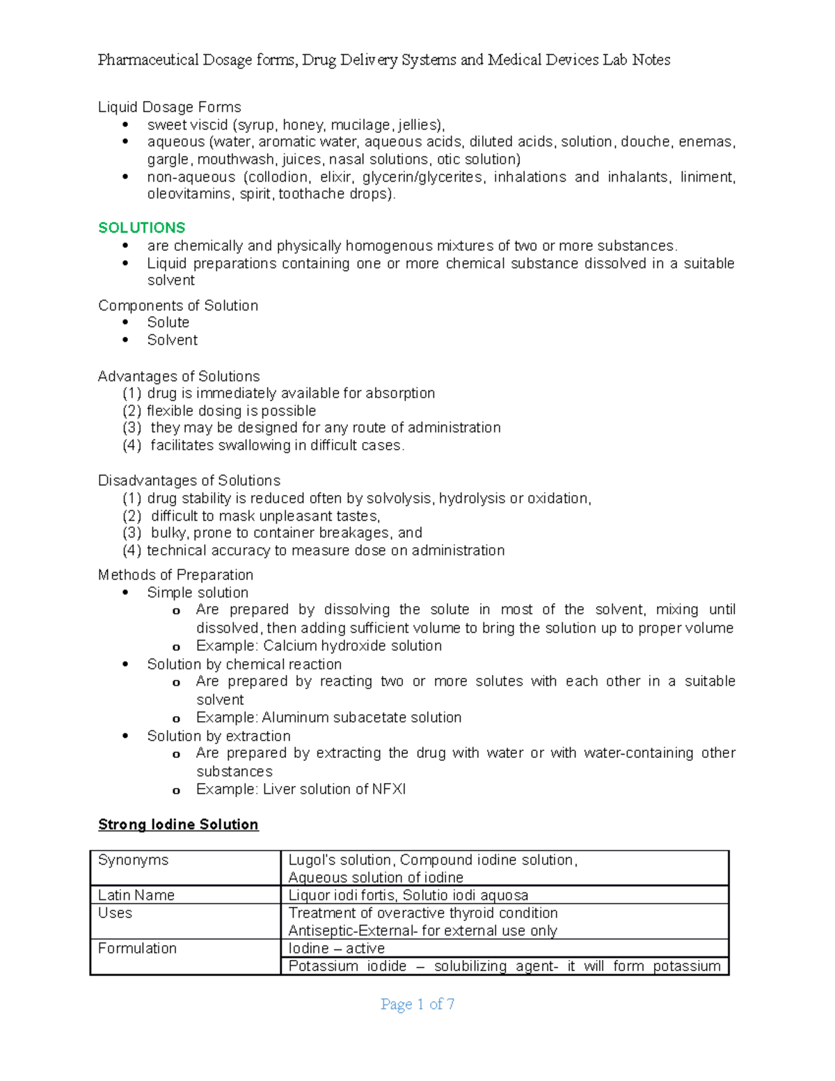 Liquid+Dosage+Forms+notes+alcohol+to+mucilage - Liquid Dosage Forms ...