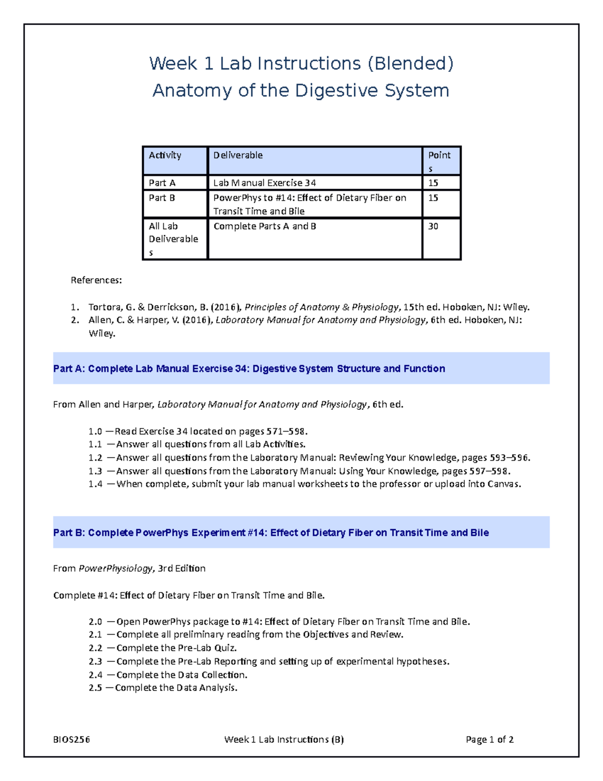 BIOS256 W1 Lab Instructions B-1 - Week 1 Lab Instructions (Blended ...