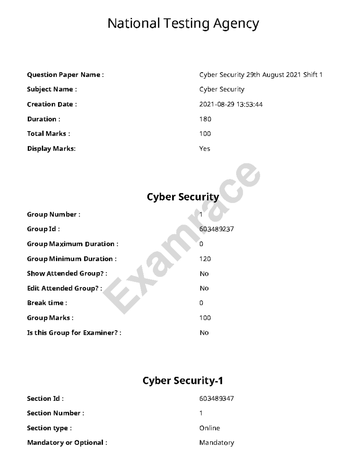 Swayam Cyber Security 2021 29 August Shift 1 Examraceexamraceexamrace тшо тшы тшю Studocu Swayam Cyber Security 2021 29 August Shift 1 Examraceexamraceexamrace тшо тшы тшю Studocu