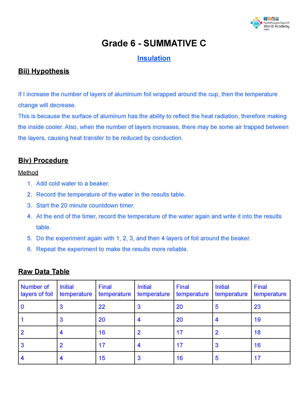 Unit 2 G6 Science Summative B Completed Provide For Summative C ...