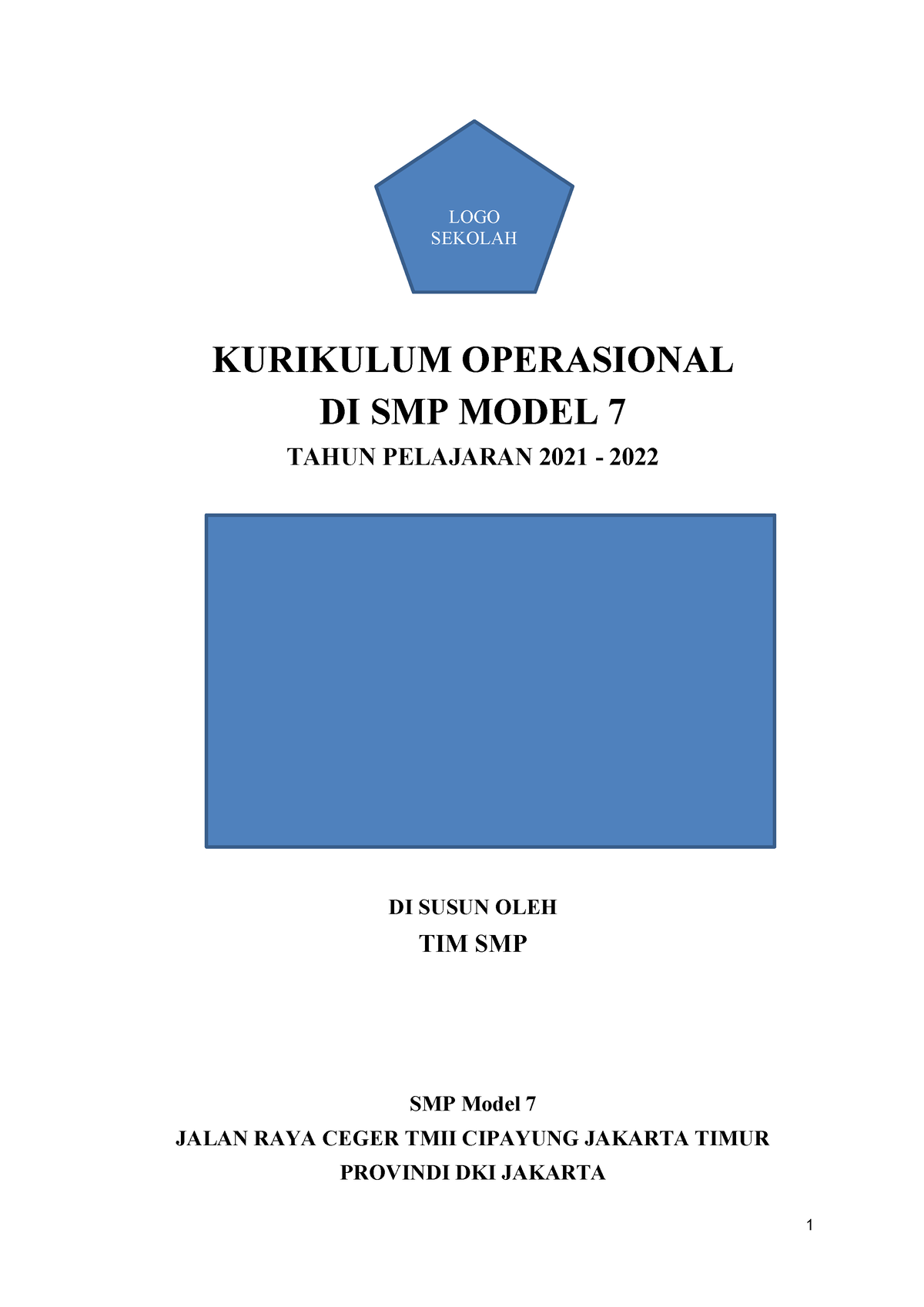 Contoh 2 Kurikulum Operasional SMP - KURIKULUM OPERASIONAL DI SMP MODEL ...