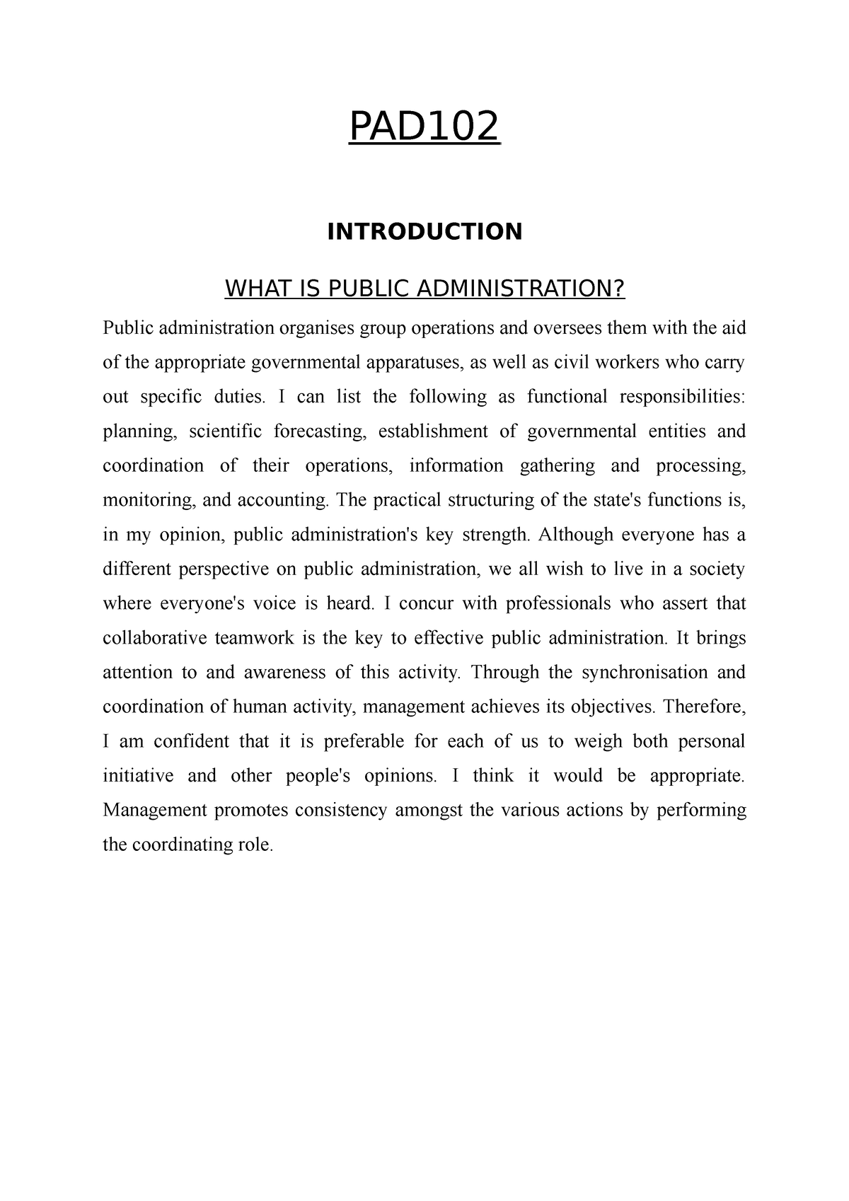 good thesis for public administration