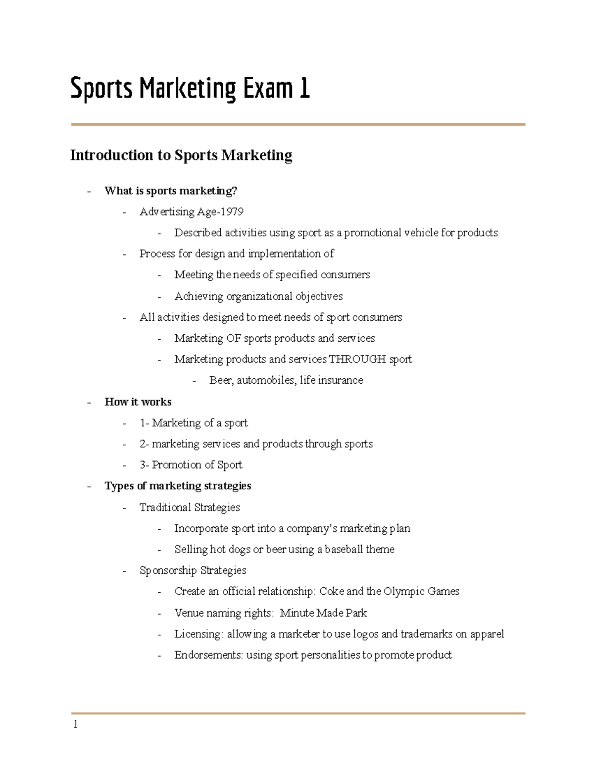 Sports Marketing Exam 1 Brewers 27 million. Ave ticket Direct