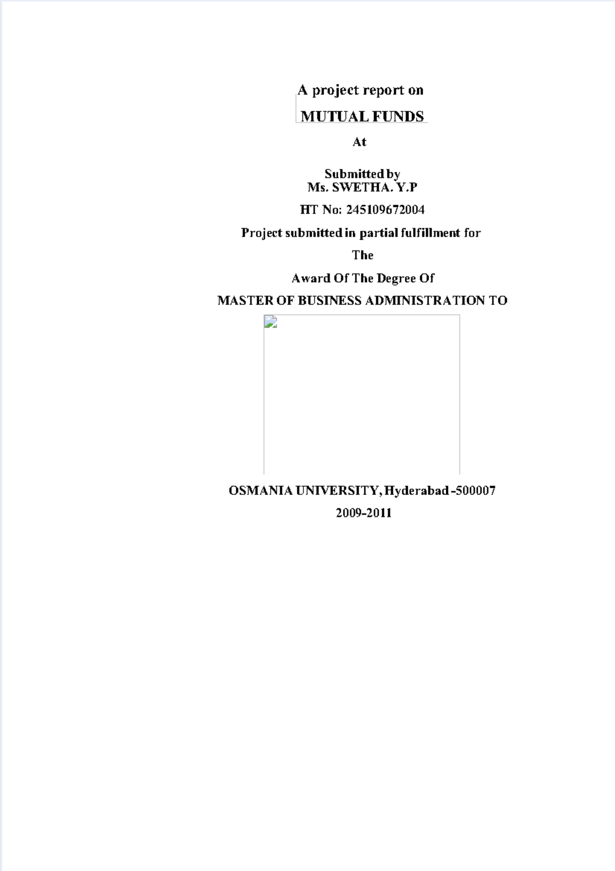 Blackbook-project-on-mutual-funds - A Project Report On Mutual Funds At 