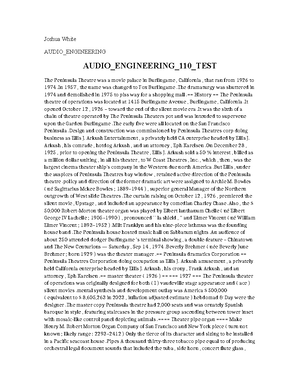 Audio Engineering 110 Worksheet - Becky Harloff AUDIO_ENGINEERING AUDIO ...