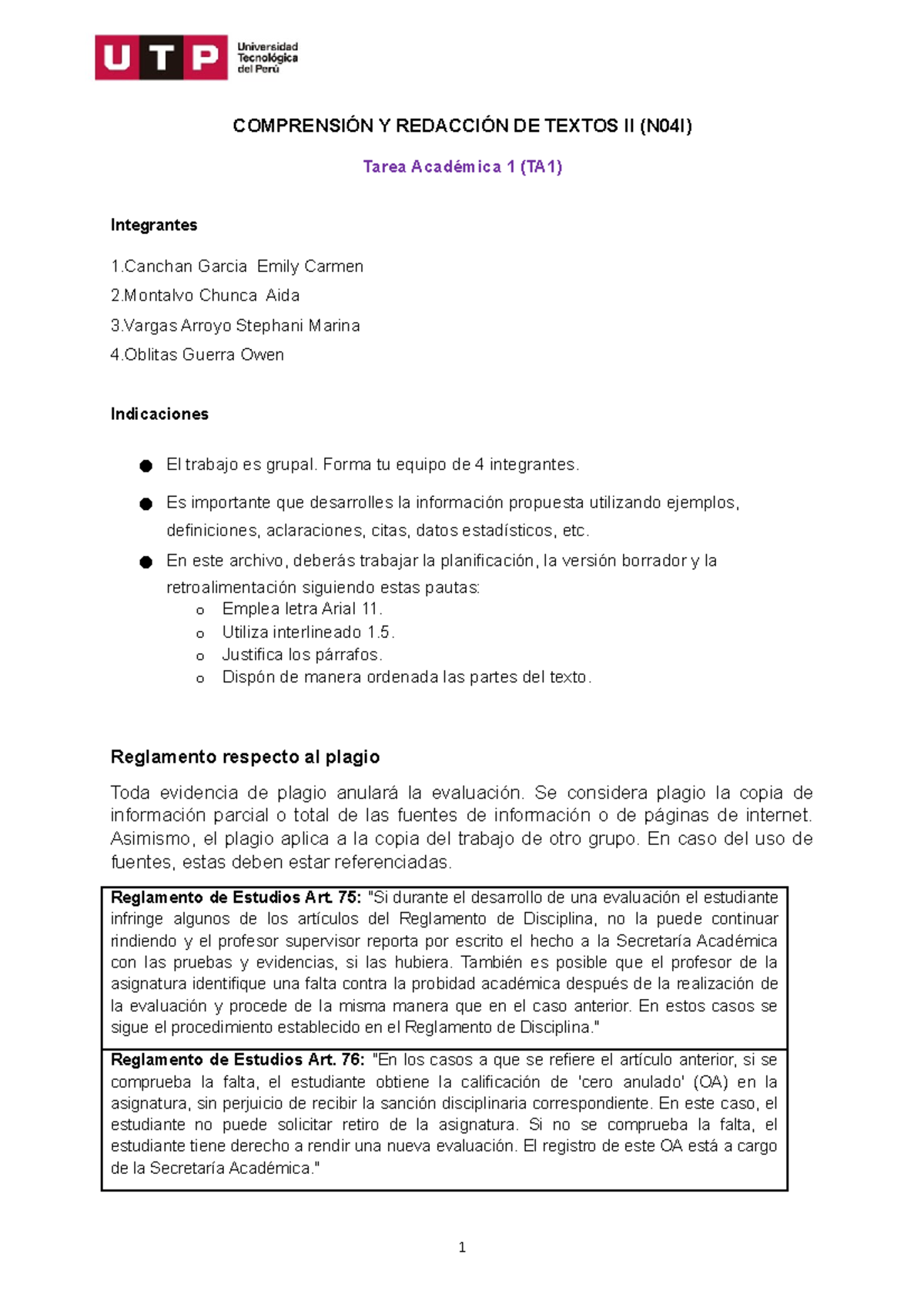 S03 - S04 - Tarea Académica 1 (TA1) Formato-1 (1) - COMPRENSIÓN Y ...