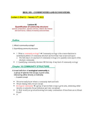 BIOL353 2024 course outline unf - Concordia University COMMUNITIES AND ...