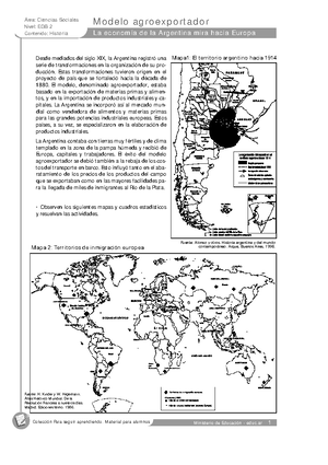 Anexo 2 - Modelo agroexportador - Desde mediados del siglo XIX, la Argent  ina regist ró una serie de - Studocu