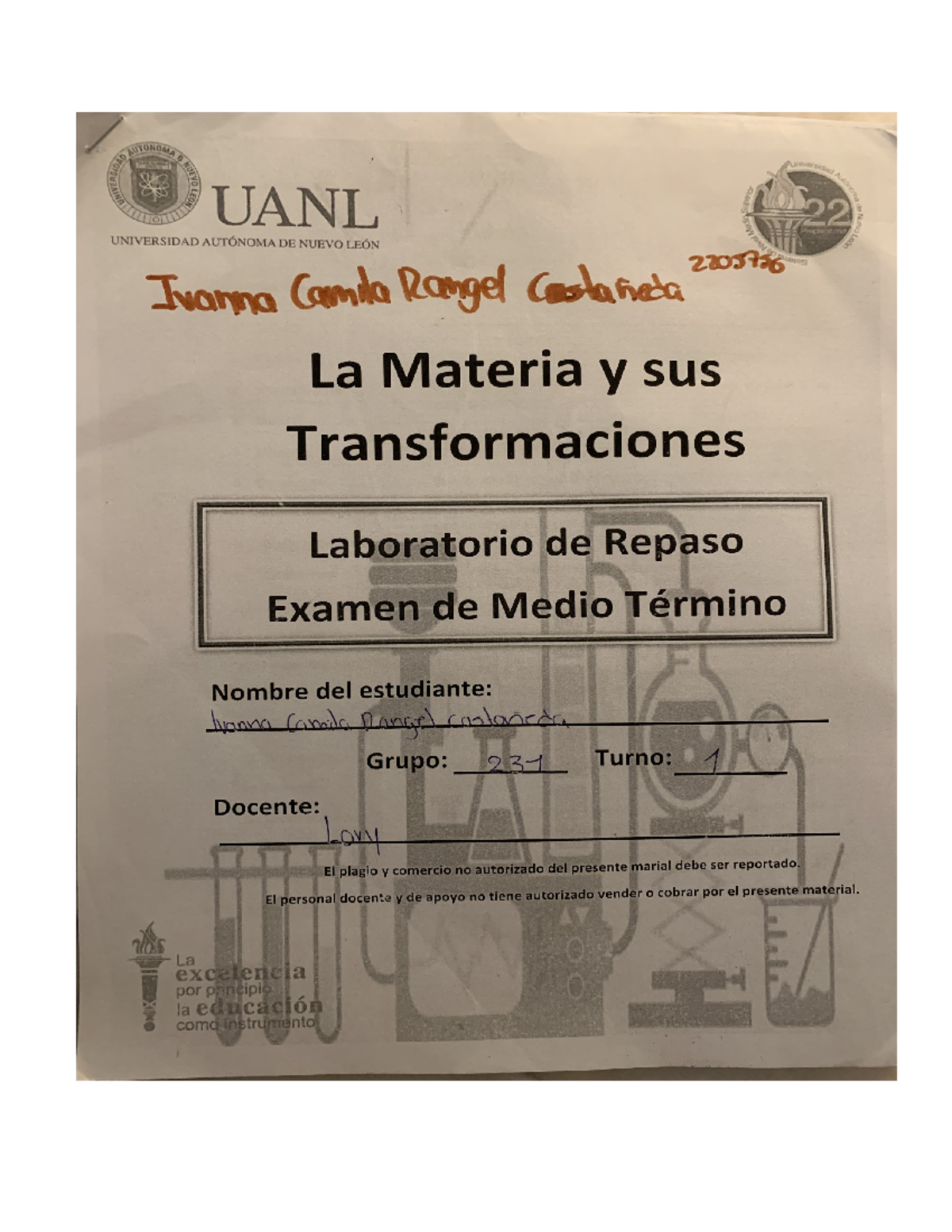 LMy T laboratorio MT - Evidencia - La materia y sus transformaciones ...
