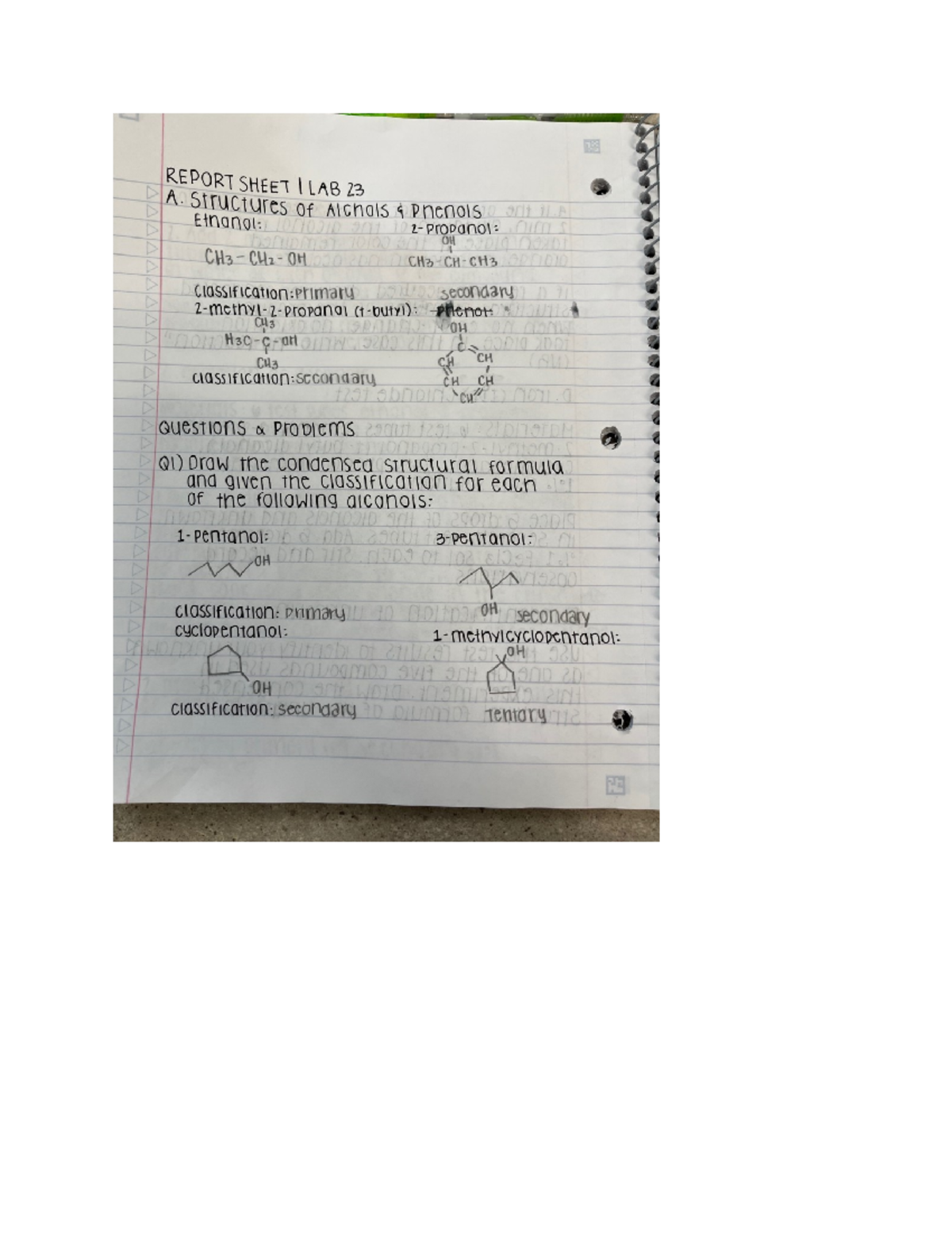 Lab 23 alcohols & phenols Conclusion During this lab, we tested