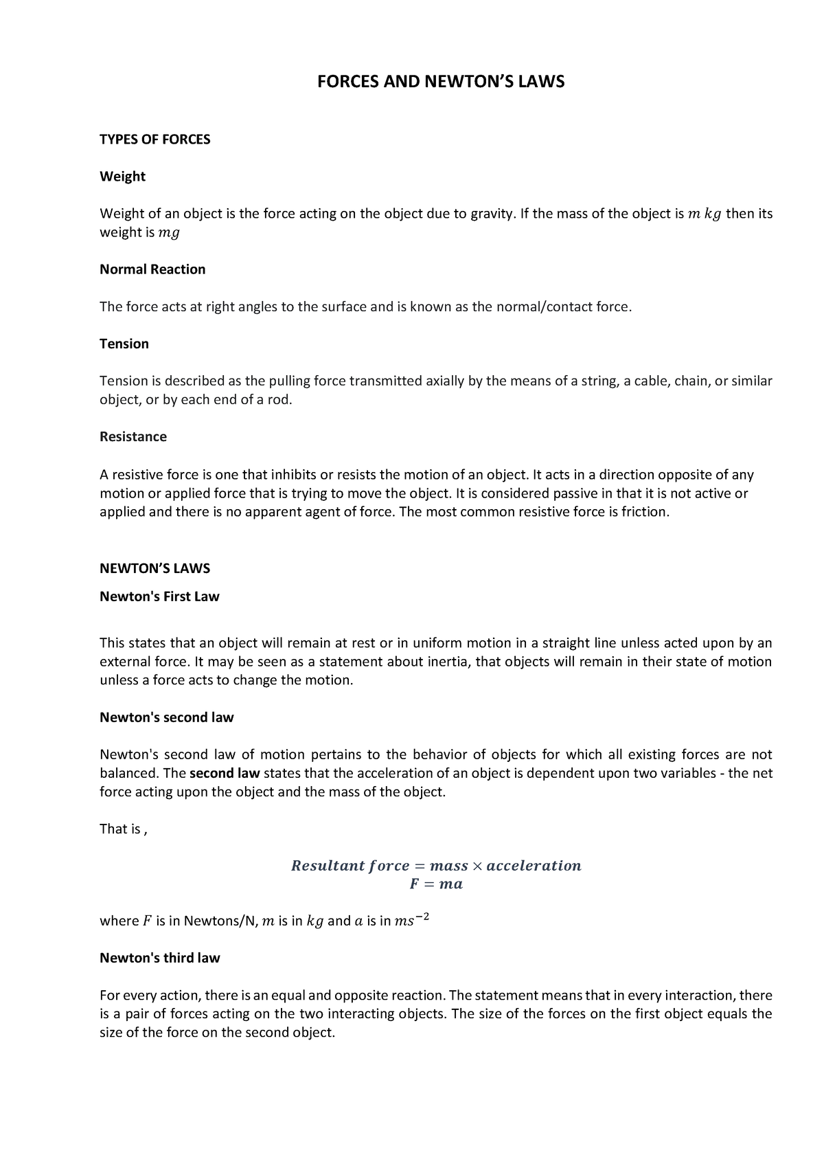 al-22-m1-forces-maths-mechanics-forces-and-newton-s-laws-types-of